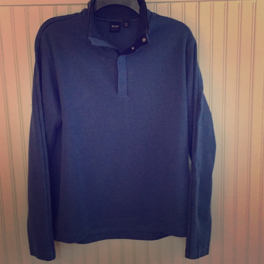 Snap cotton sweater